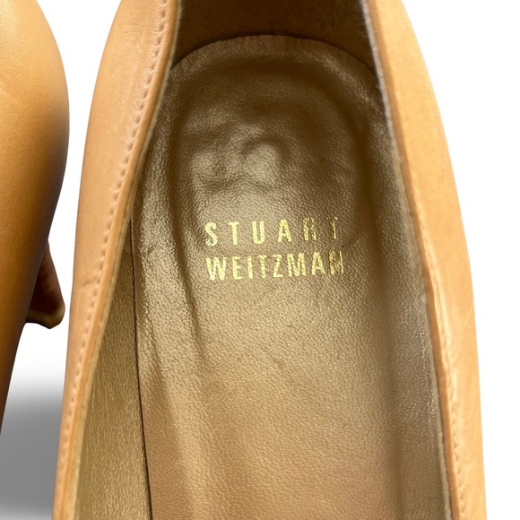 Stuart Weitzman Neutral Peep Toe Heels Size 8 - Picture 2 of 9